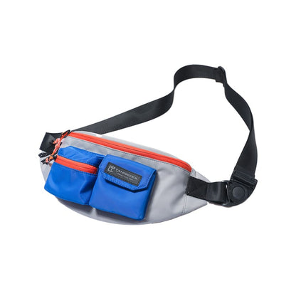 A blue fashion hiking waist bag, men's and women's leisure running bicycle Fanny pack product picture