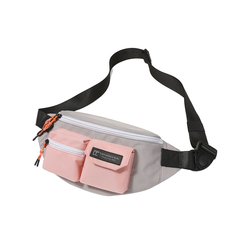 A pink fashion hiking waist bag, men's and women's leisure running bicycle Fanny pack product picture