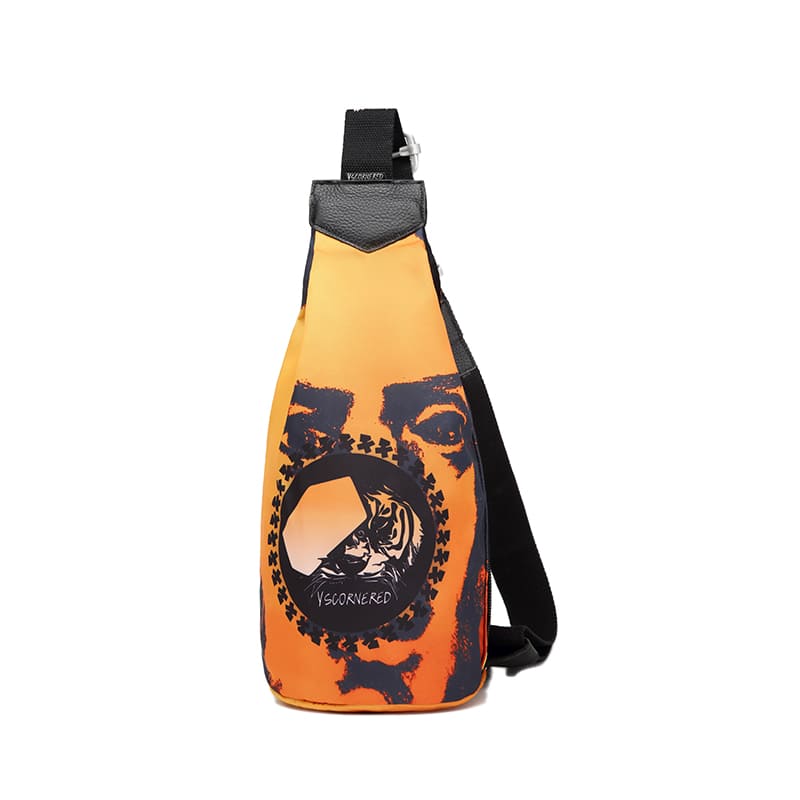 A orange pattern High-end cycling riding bag crossbody chest bag shoulder bag