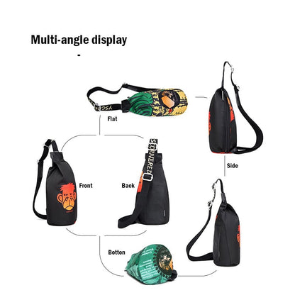 A High-end cycling riding bag crossbody chest bag shoulder bag multi angle display