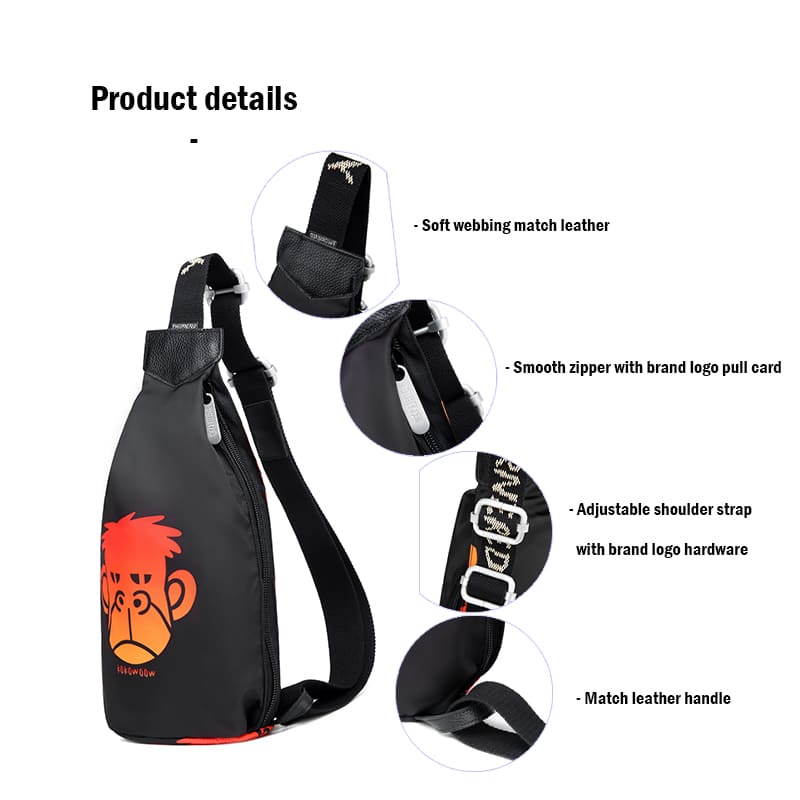 A High-end cycling riding bag crossbody chest bag shoulder bag details