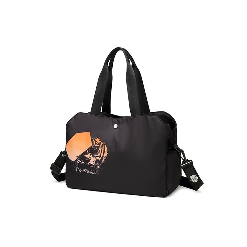 A tiger pattern Large capacity travel bag nylon gym bag crossbody college tote bag side