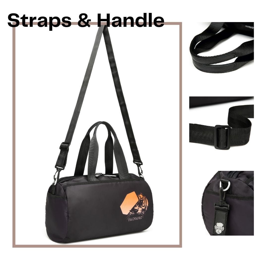 A tiger pattern Light and large capacity travel bag handle gym bag crossbody sport bag straps and handle