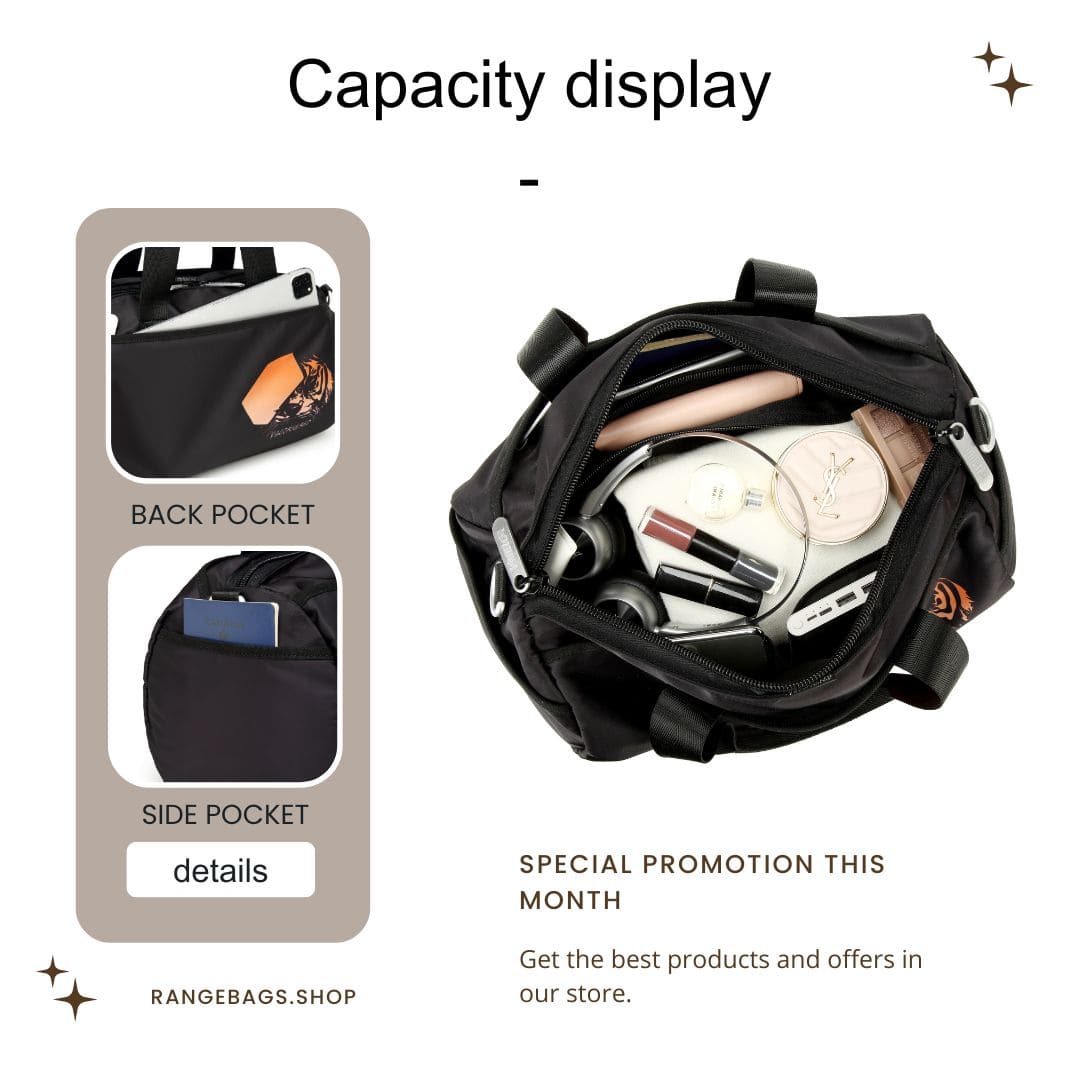 A tiger pattern Light and large capacity travel bag handle gym bag crossbody sport bag capacity