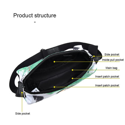 Personalized pattern fashion bucket bag nylon Crossbody sports bag structure