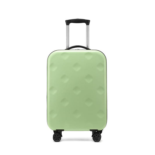 A green Portable foldable suitcase expands for easy stroage luggage boarding