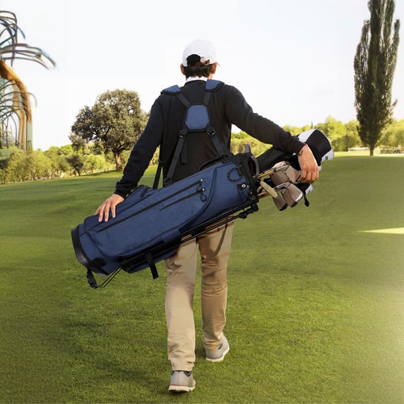 A Model Show Off The Blue Professional lightweight golf backpack versatility golf bag clubs bag