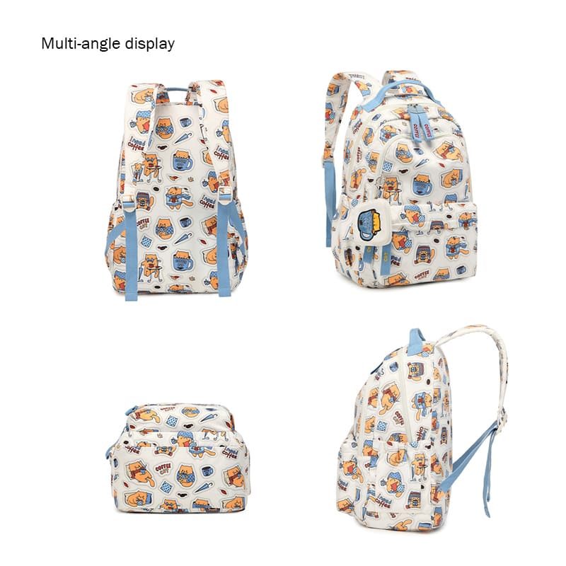 Teenage Girls Backpack High School Girls School Bag Cute Multi Pockets multi angle display