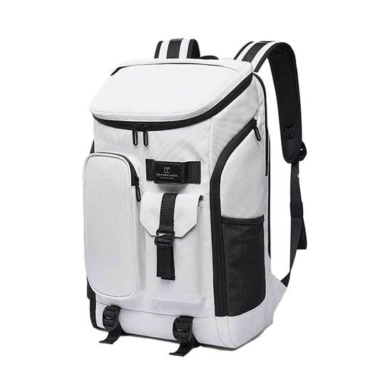 A white Travel work sports hiking multi-functional backpack racket storage bag
