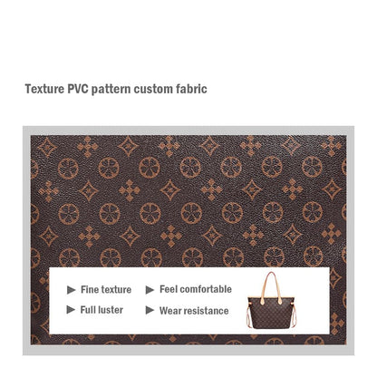 A Brown Classic pattern PVC Tote large capacity handbag luxury shoulder bag fabric