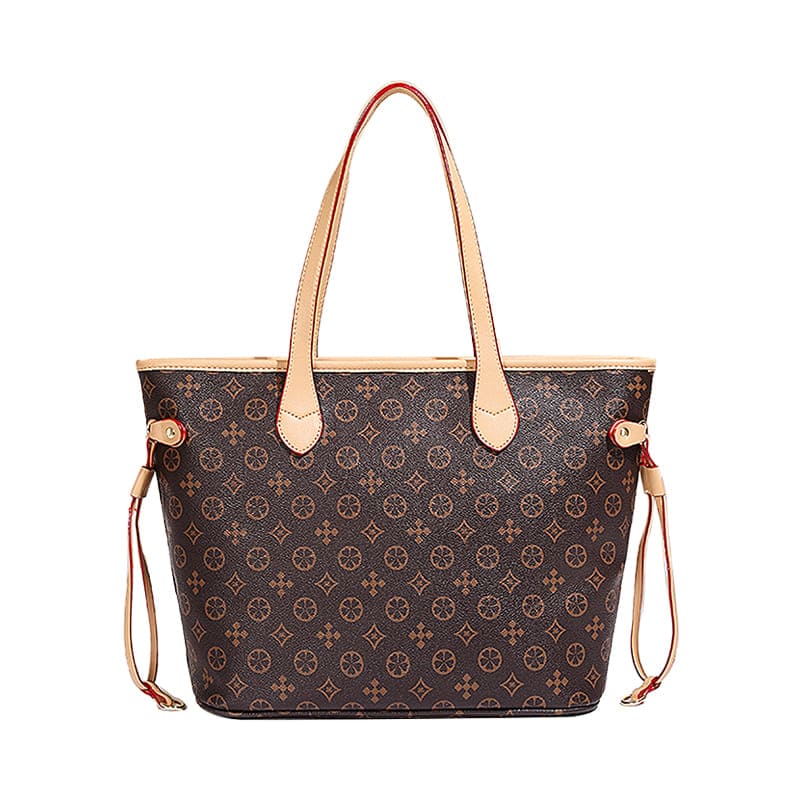 A Brown Classic pattern PVC Tote large capacity handbag luxury shoulder bag