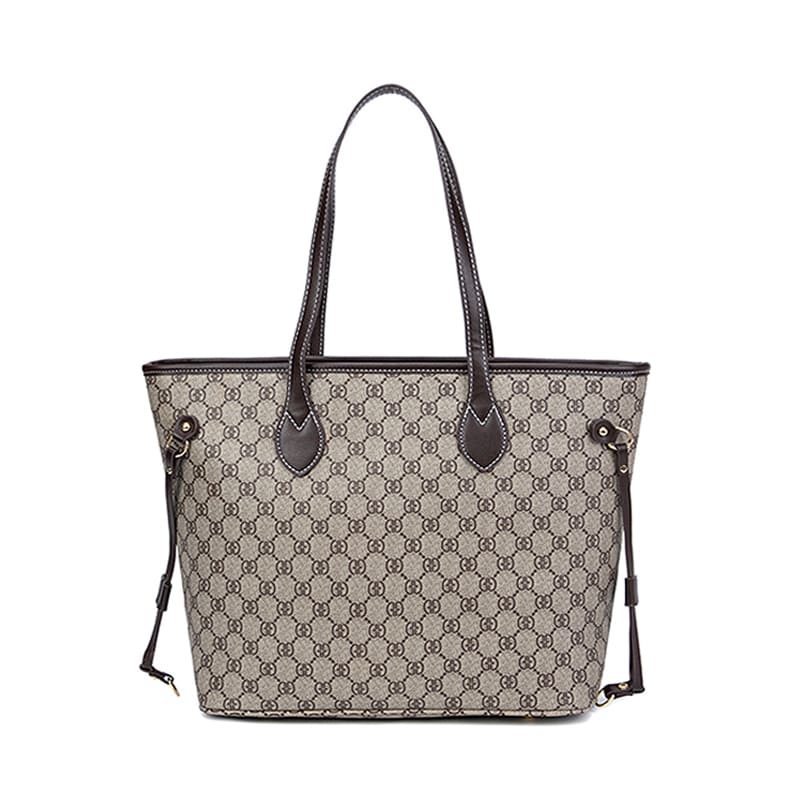 A Grey Classic pattern PVC Tote large capacity handbag luxury shoulder bag