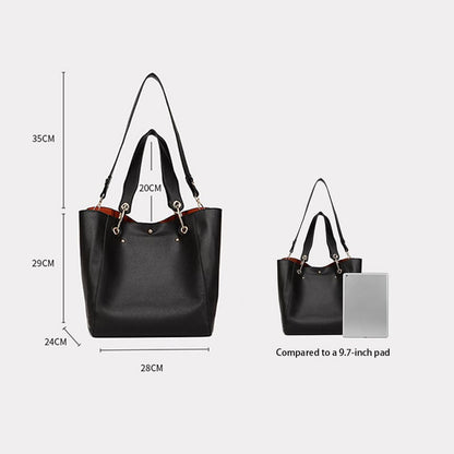 A Black Street trend PU Leather Handbag Ladies Tote Bag for Women Shoulder Bag product parameter