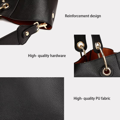 A Black Street trend PU Leather Handbag Ladies Tote Bag for Women Shoulder Bag product details