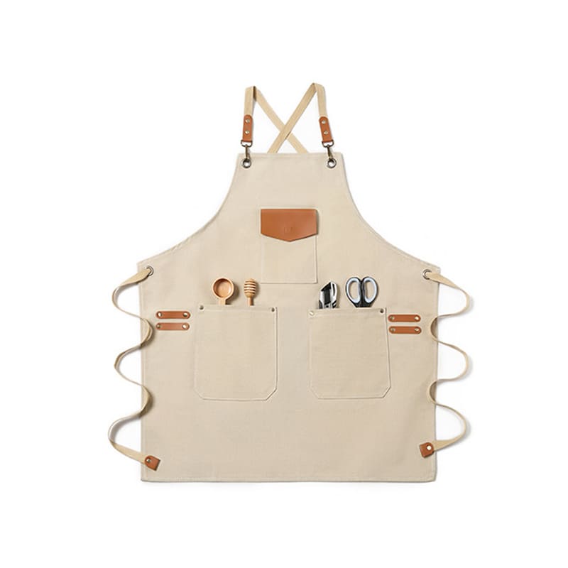 Kahki Elegant Canvas Craftsman Apron with Adjustable Neck Strap for Cooking and Mechanical product Image- View Product Image