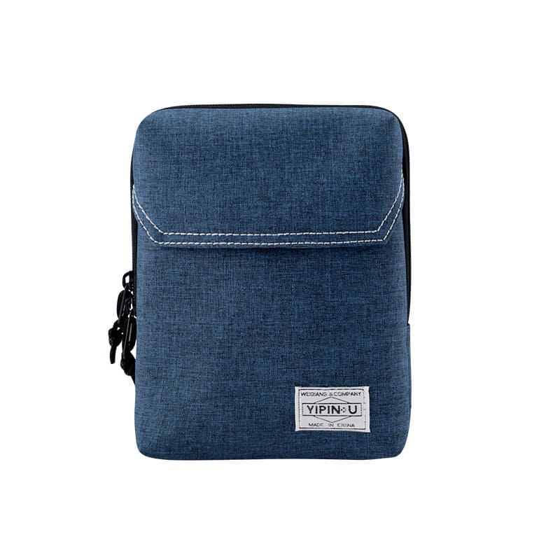 A Blue Daily Oxford Shoulder Crossbody Small Bag for Minimalist carry-on bag